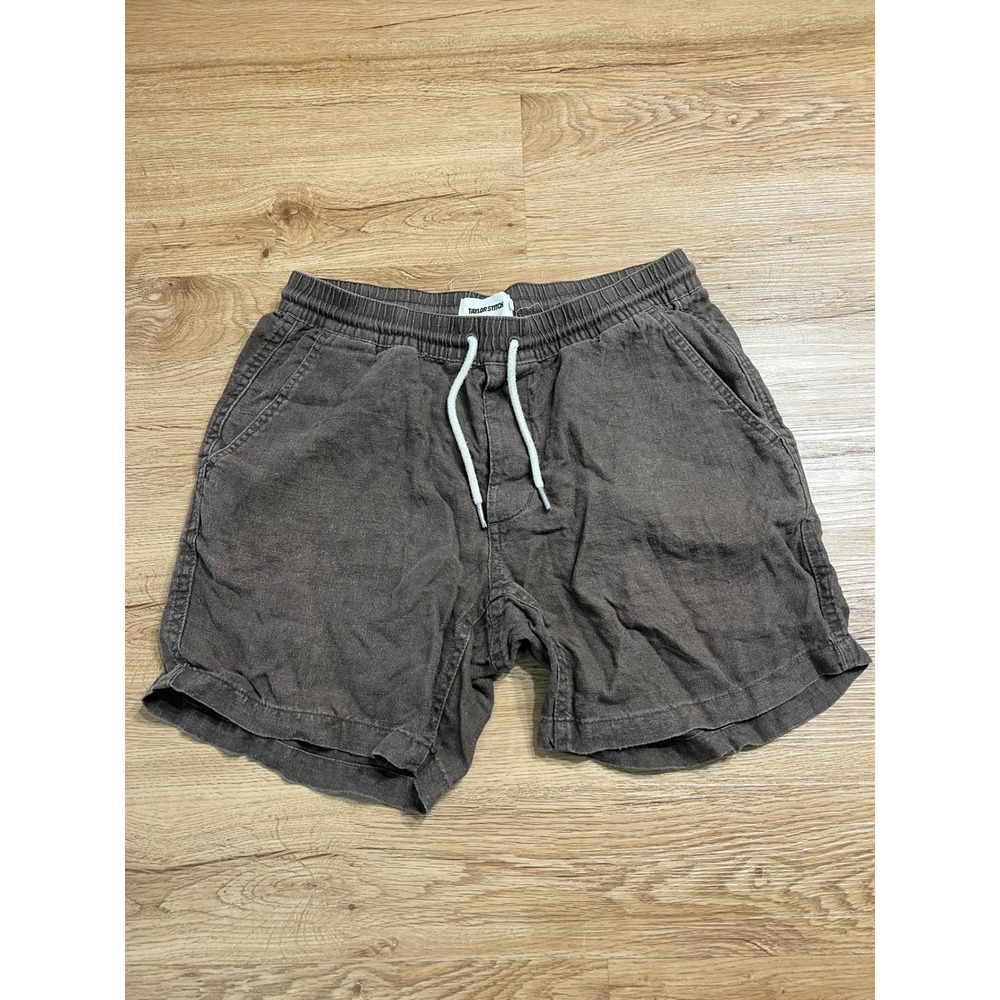 Taylor Stitch Après Shorts Mens XS Brown Linen Blend Drawstring Casual 7